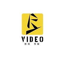 video影视传媒黄色简约logo设计