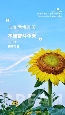 2021拼搏青春励志摄影图海报