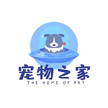 宠物之家小狗创意卡通logo设计