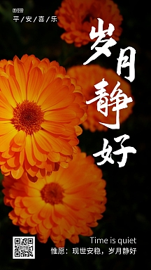 岁月静好黑色创意宣传摄影图海报