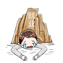 千库编辑原创元素手绘就业难表情包