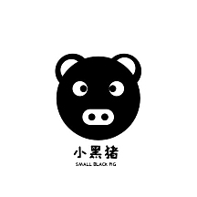 猪卡通logovip专享猪饲料黄色背景粉色卡通猪商用logo设计黄色卡通