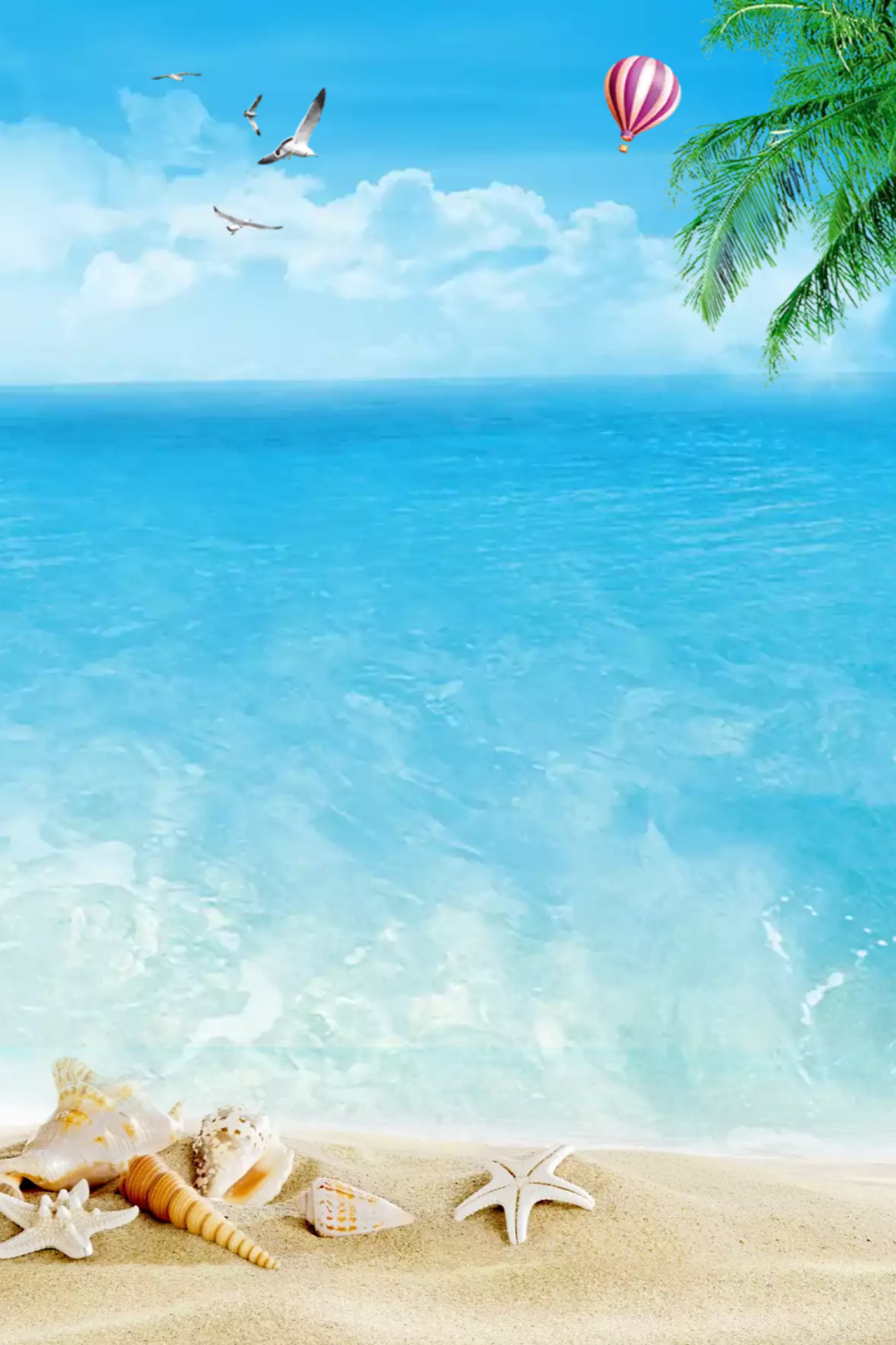 清凉一夏夏日海报背景