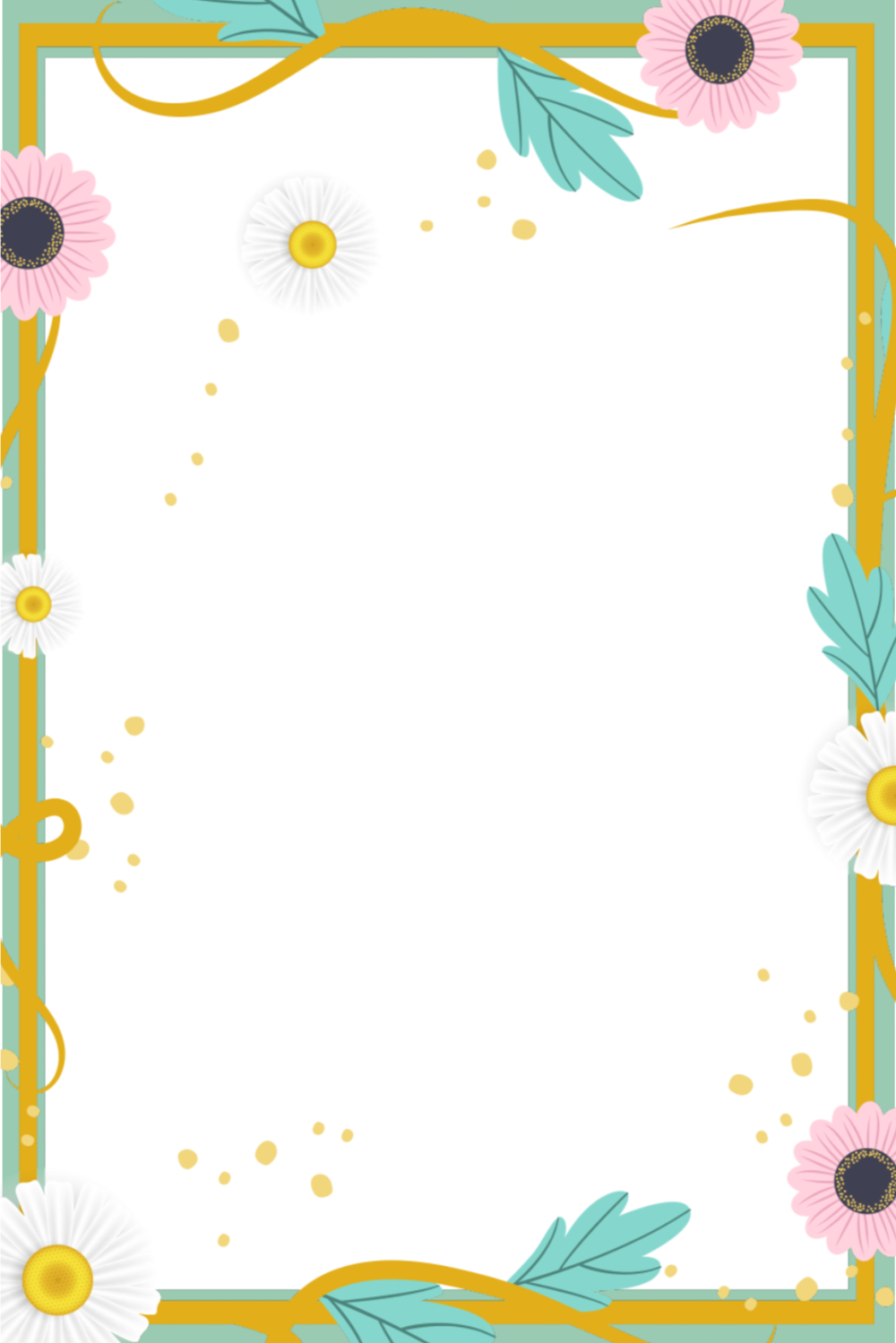 小碎花边框海报背景