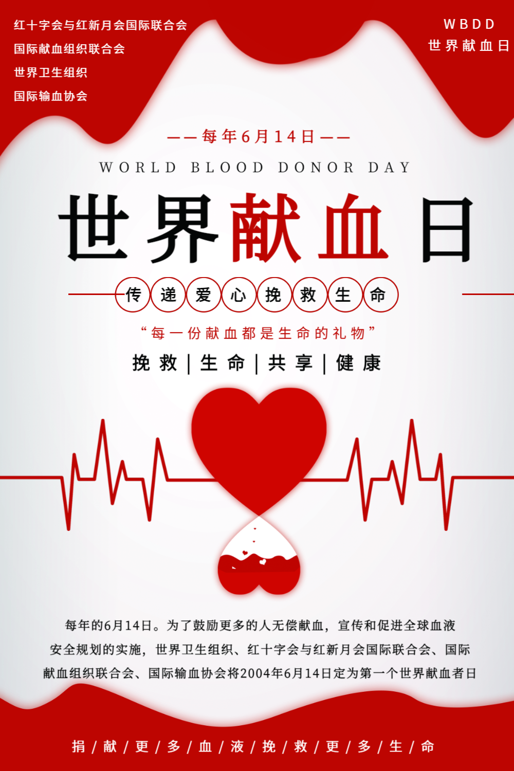 世界献血日宣传海报