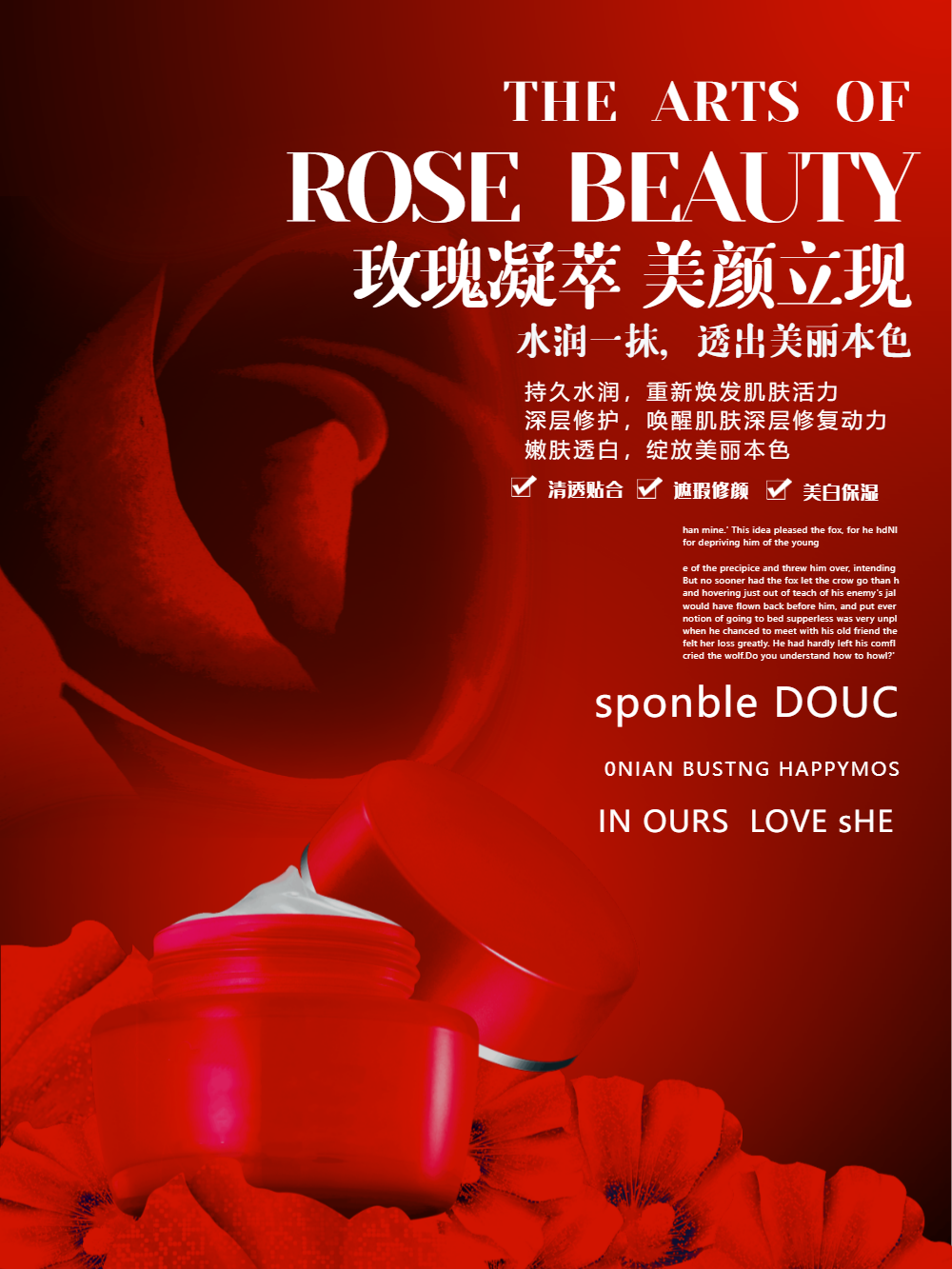 化妆品功效宣传海报