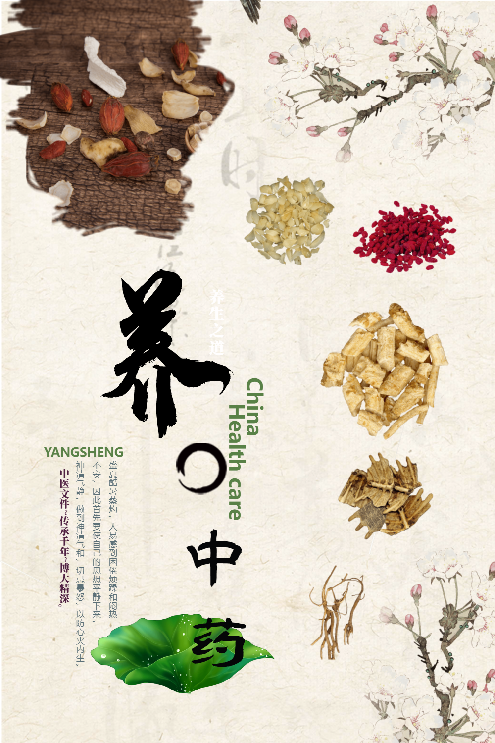草药养生中医海报