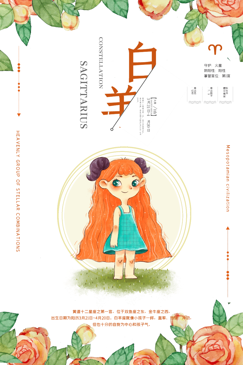 手抄报vip团队精神集体工作合作日签vip白羊座蓝色女孩星座简约手机