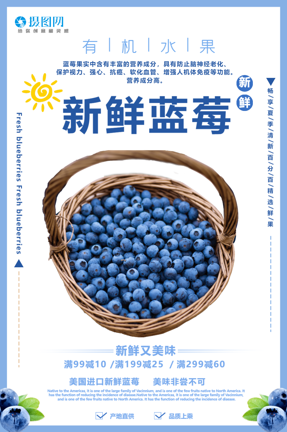 蓝莓促销图片-蓝莓促销模板-在线设计制作-图怪兽